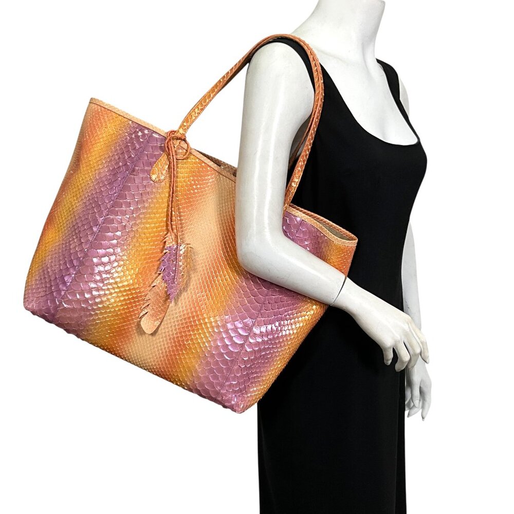NANCY GONZALEZ Large Erika Python Tote NEW - image 2